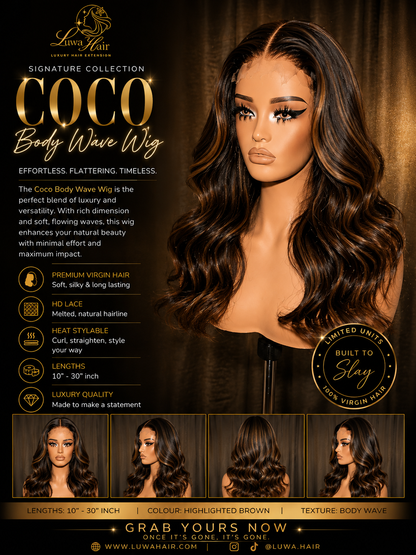 Coco - Coloured Raw Wig (6x6 HD Lace)