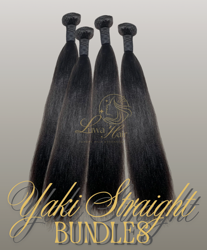 Yaki Straight Virgin Hair Bundle