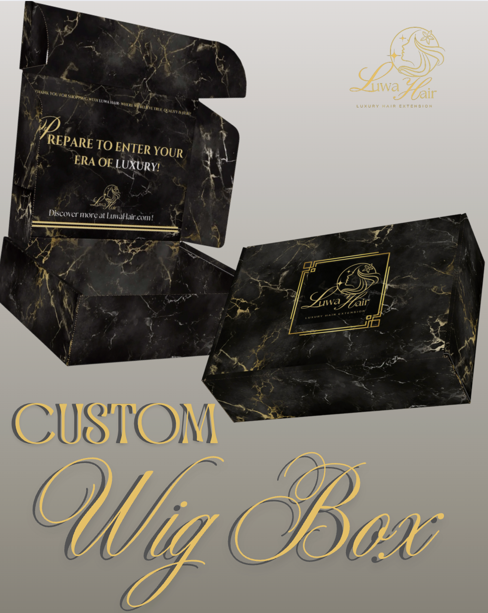 Custom Wig Box & Hair Accessory Set