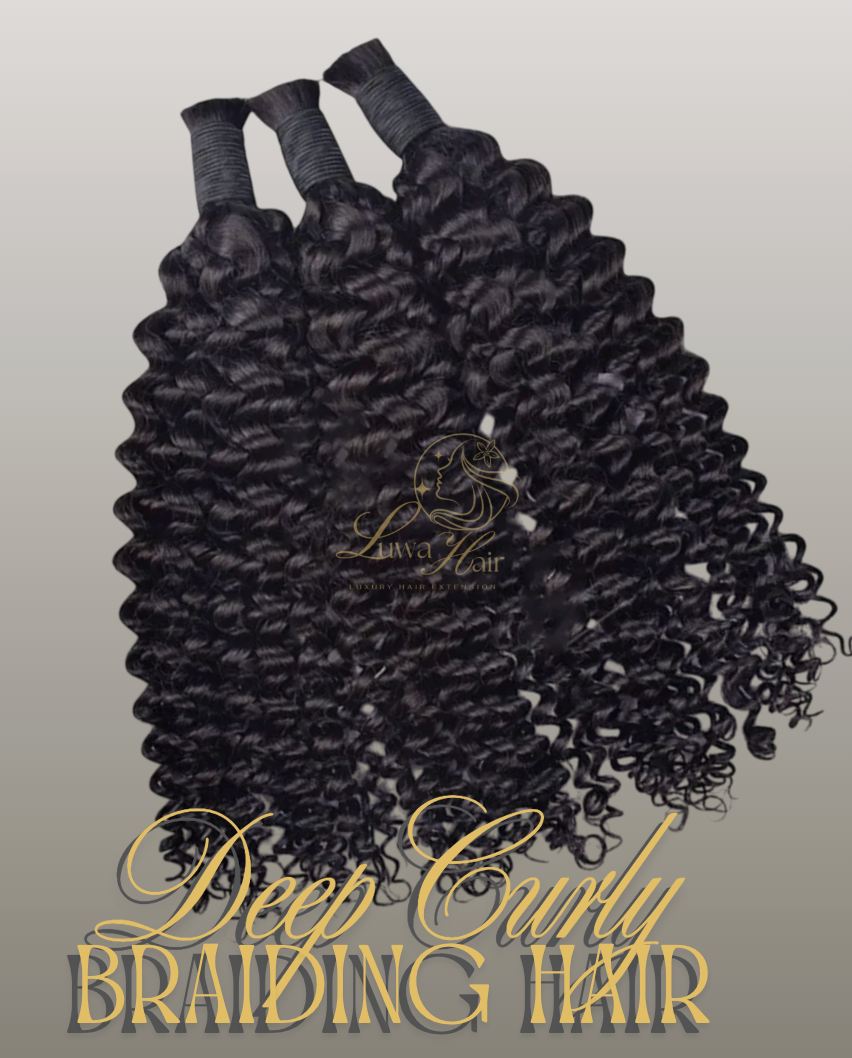 Deep Curly Virgin Braiding Hair